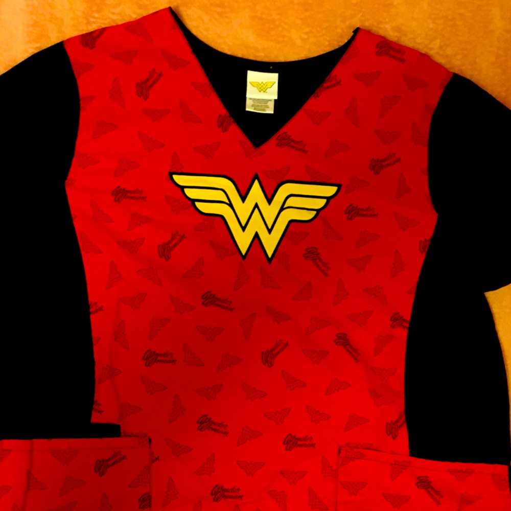 Wonder Woman scrub top